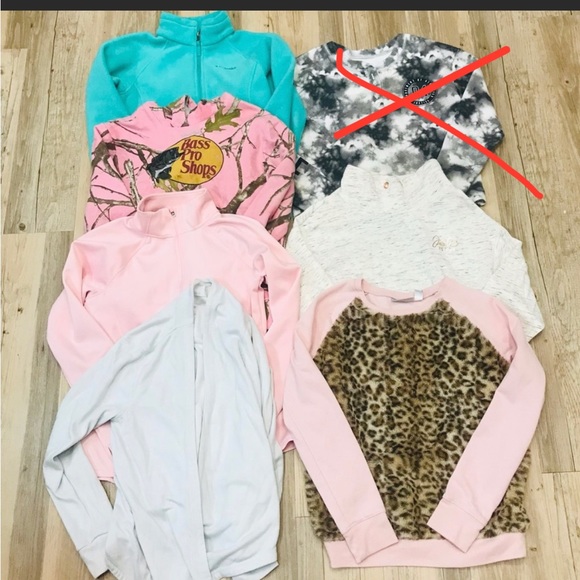 Columbia Other - Girl’s Outerwear bundle sz 10/12 (sweatshirt, jacket, cardigan)